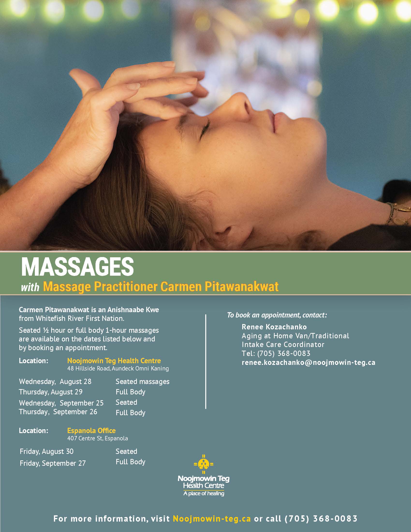 Massages with Carmen AugustSept